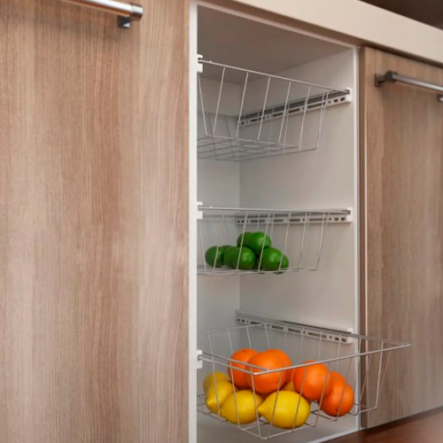 Imagem do produto FRUTEIRA GAVETA ARAMADA BRANCA 31X28 C/ CORREDIÇA PLASTICA DIMEC