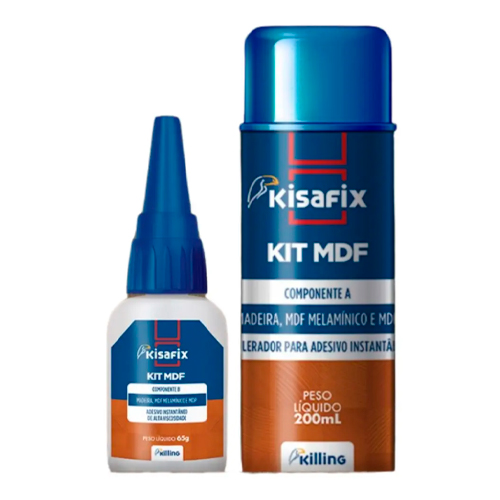 Imagem do produto KIT MDF COLA INSTANTANEA C/ ACELERADOR KISAFIX