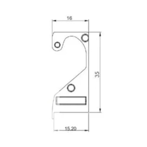 Imagem do produto PERFIL COLLEGATO 15MM BRONZE 1114 B SIMILAR ALX146 3 MTS DMA