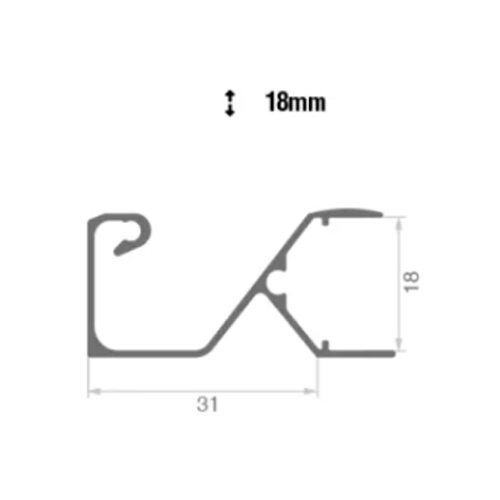 Imagem do produto PERFIL COLLEGATO 18MM FOSCO 1113 J SIMILAR ALX145 3 MTS DMA