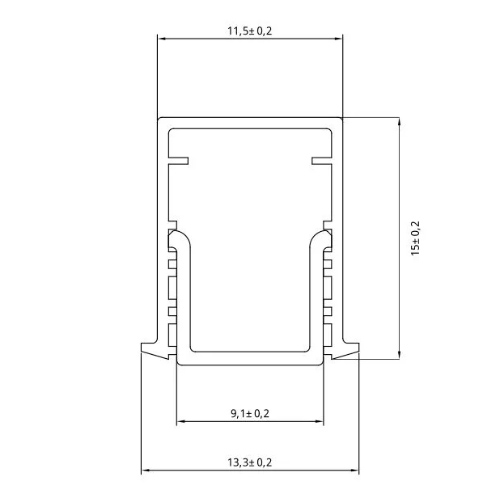 Imagem do produto PERFIL PARIS 3 MTS 13MM X 15MM PARA LED DE EMBUTIR BRANCO LYNIC