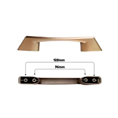 Imagem do produto PUXADOR ARES 96/128MM OURO FOSCO KITSUL