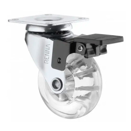 Imagem do produto RODIZIO 50MM C/FREIO INCOLOR GIRATORIO 50KG BRMETAL/ RENNA