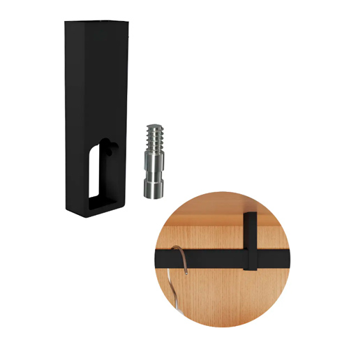 Imagem do produto SUPORTE CINTRE TOPO CENTRAL CABIDEIRO PRETO FOSCO ROMETAL